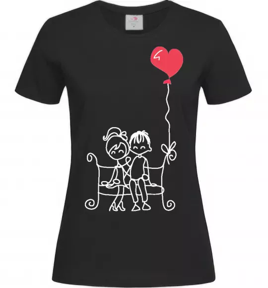 Женская футболка LOVE STORY 5 Черный фото