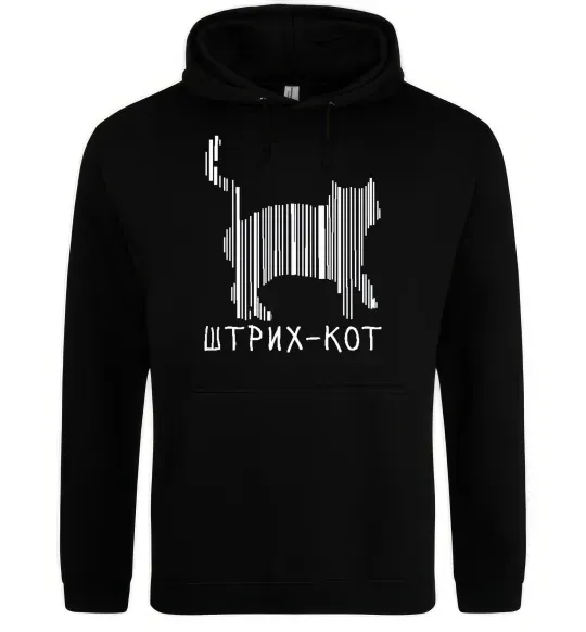 Женская толстовка (худи) ШТРИХ-КОТ Черный фото