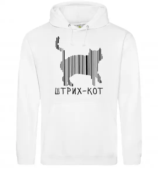 Женская толстовка (худи) ШТРИХ-КОТ Белый фото