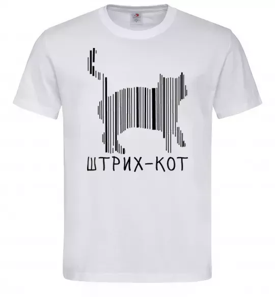 Чоловіча футболка ШТРИХ-КОТ Білий фото