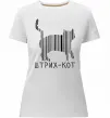 Жіноча преміум футболка ШТРИХ-КОТ Білий фото