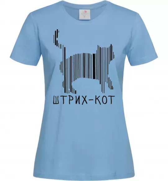 Женская футболка ШТРИХ-КОТ Голубой фото