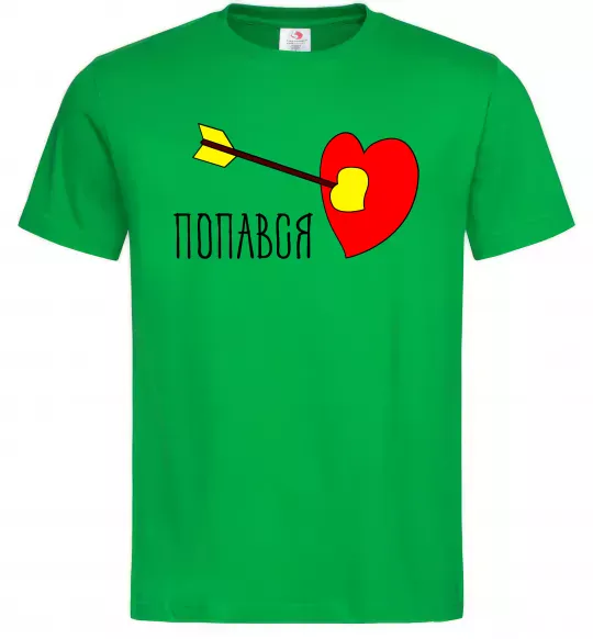 Мужская футболка Попався Зеленый фото
