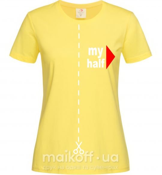 Жіноча футболка MY HALF BOY Лимонний фото