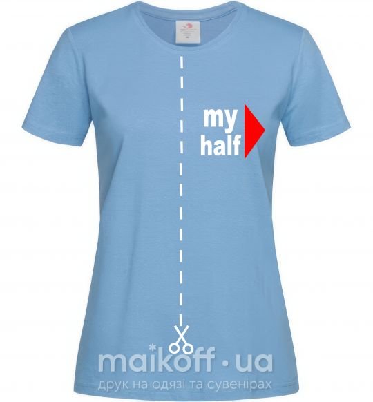 Женская футболка MY HALF BOY Голубой фото