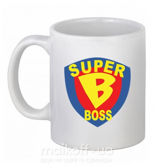 Чашка керамическая SUPER BOSS Белый фото