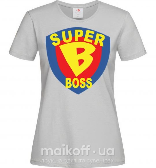 Жіноча футболка SUPER BOSS Сірий фото