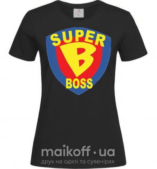 Жіноча футболка SUPER BOSS Чорний фото