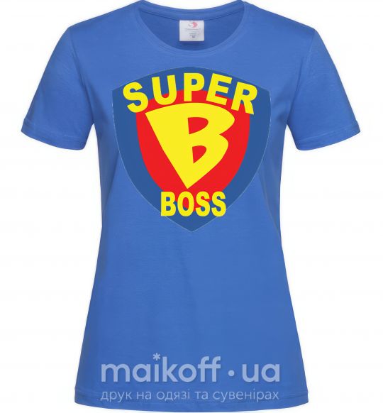 Жіноча футболка SUPER BOSS Яскраво-синій фото