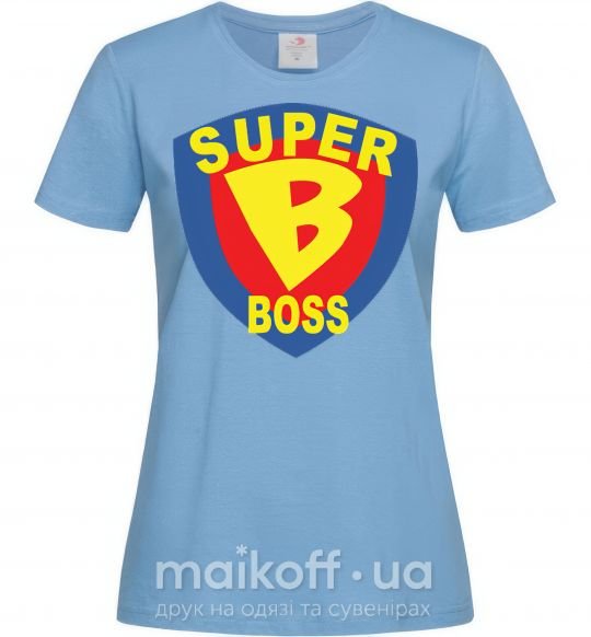 Женская футболка SUPER BOSS Голубой фото