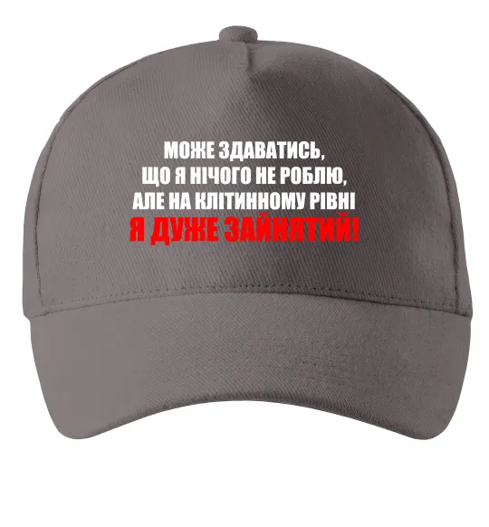 Кепка Я дуже зайнятий Серый фото