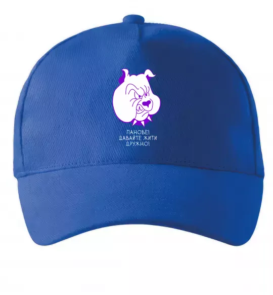 Кепка Давайте жити дружно! Яскраво-синій фото