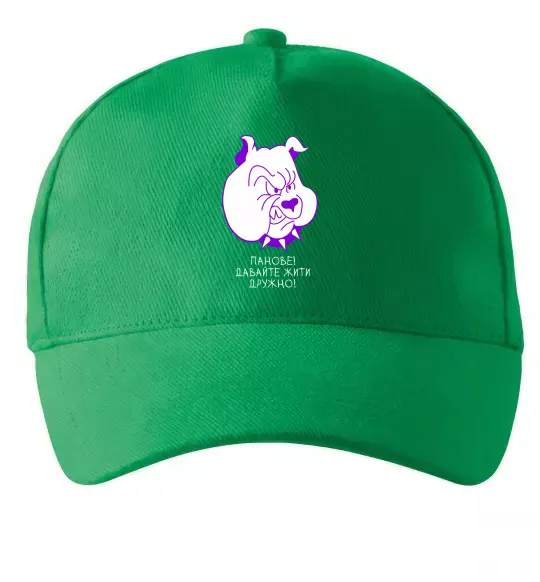 Кепка Давайте жити дружно! Зелений фото