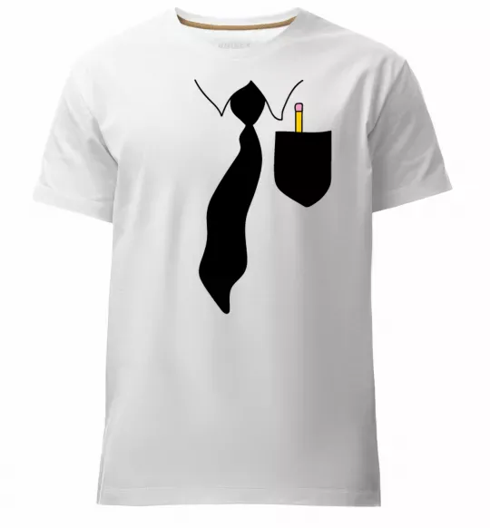 Чоловіча преміум футболка Кишенька Білий фото