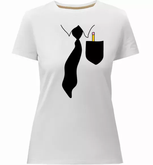 Жіноча преміум футболка Кишенька Білий фото