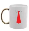 Чашка с цветной ручкой Червона краватка Золото Чашка с цветной ручкой Червона краватка Золото фото