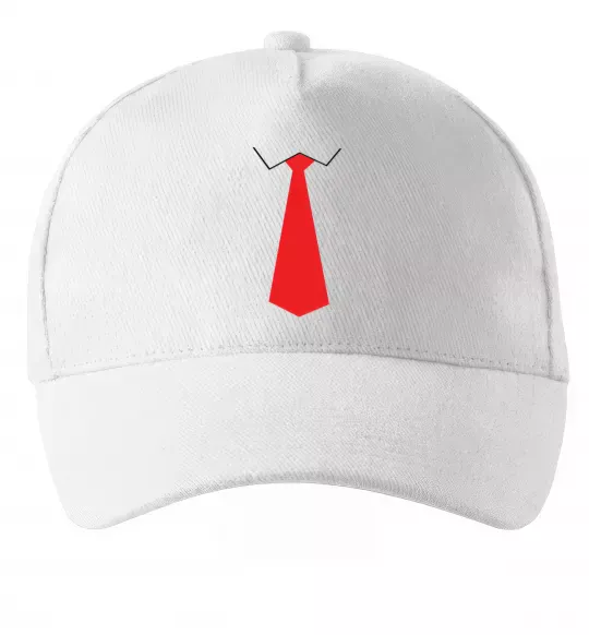 Кепка Червона краватка Білий фото