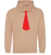 Мужская толстовка (худи) Червона краватка Песочный фото