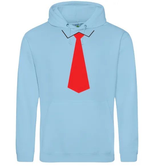 Мужская толстовка (худи) Червона краватка Голубой фото