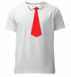 Чоловіча преміум футболка Червона краватка Білий фото