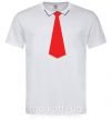 Мужская футболка Красный ГАЛСТУК Белый фото