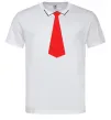 Чоловіча футболка Червона краватка Білий фото