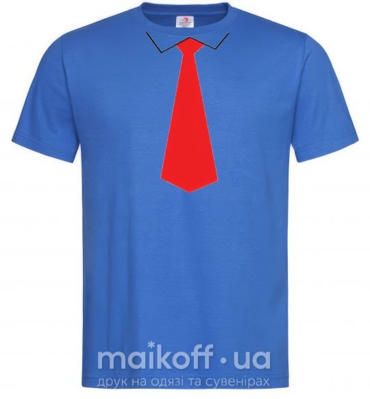 Мужская футболка Красный ГАЛСТУК Ярко-синий фото