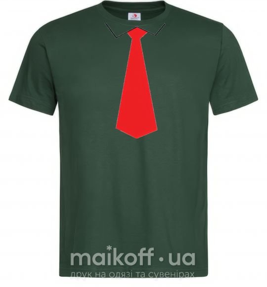 Мужская футболка Красный ГАЛСТУК Темно-зеленый фото