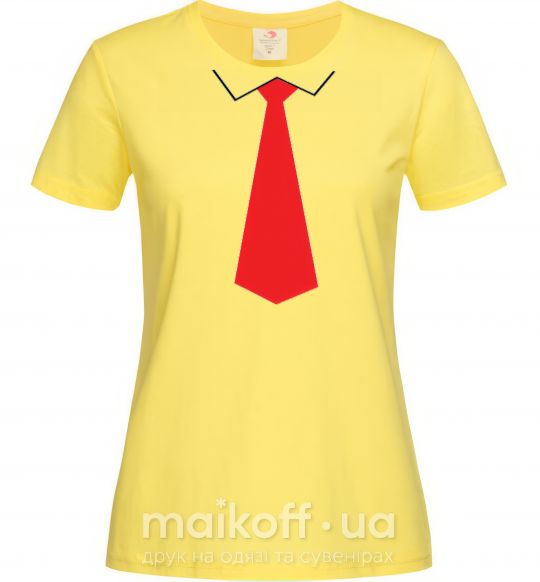 Женская футболка Красный ГАЛСТУК Лимонный фото