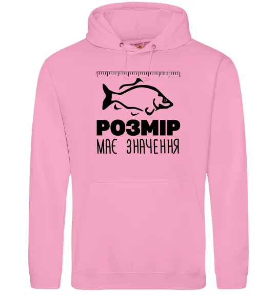 Мужская толстовка (худи) Розмір має значення Розовый фото
