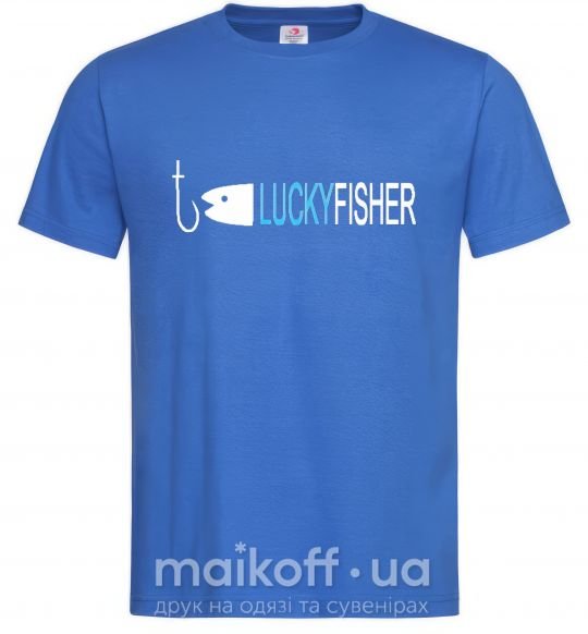 Чоловіча футболка LUCKYFISHER Яскраво-синій фото