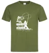 Мужская футболка Молитва рибака Оливковый фото