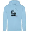 Мужская толстовка (худи) Молитва рибака Голубой фото