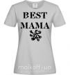 Женская футболка BEST MAMA со знаком Серый фото