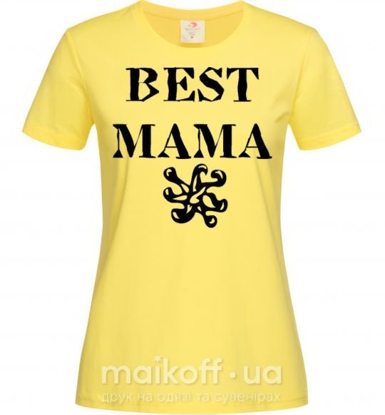 Женская футболка BEST MAMA со знаком Лимонный фото