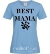 Женская футболка BEST MAMA со знаком Голубой фото