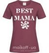 Женская футболка BEST MAMA со знаком Бордовый фото