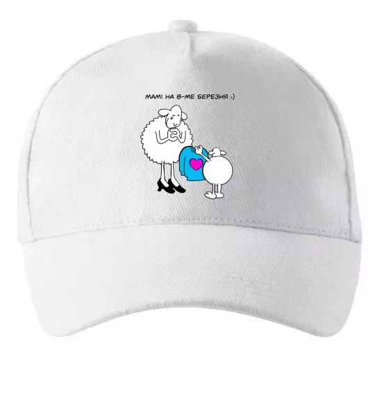 Кепка Мамі на 8 березня Белый фото