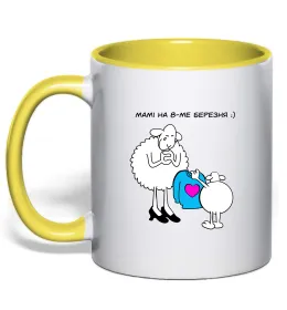 Чашка с цветной ручкой