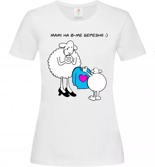 Жіноча футболка Мамі на 8 березня Білий фото