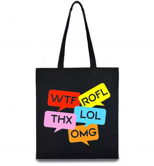 Эко-сумка WTF Черный фото