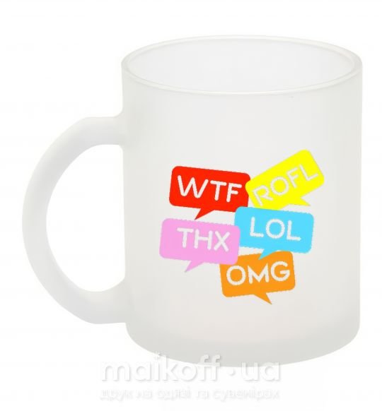 Чашка стеклянная WTF Фроузен фото