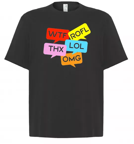 Футболка Оверсайз WTF Чорний фото