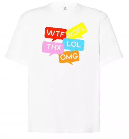 Футболка Оверсайз WTF Білий фото