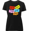 Жіноча преміум футболка WTF Чорний Жіноча преміум футболка WTF Чорний фото