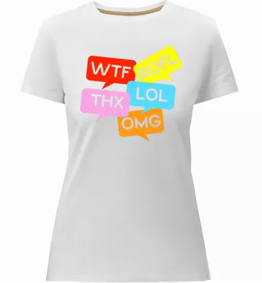 Жіноча преміум футболка WTF Білий фото