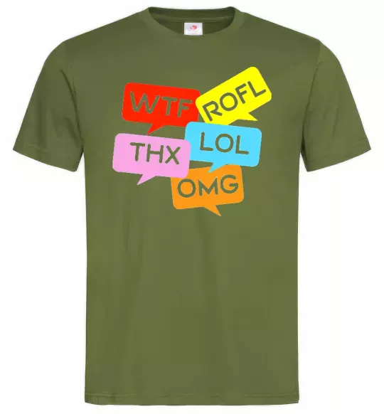 Чоловіча футболка WTF Оливковий фото