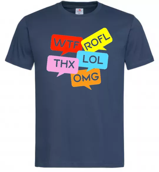 Чоловіча футболка WTF Темно-синій фото