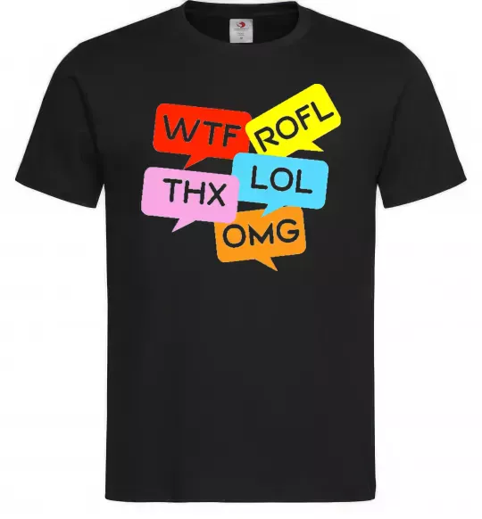 Чоловіча футболка WTF Чорний фото