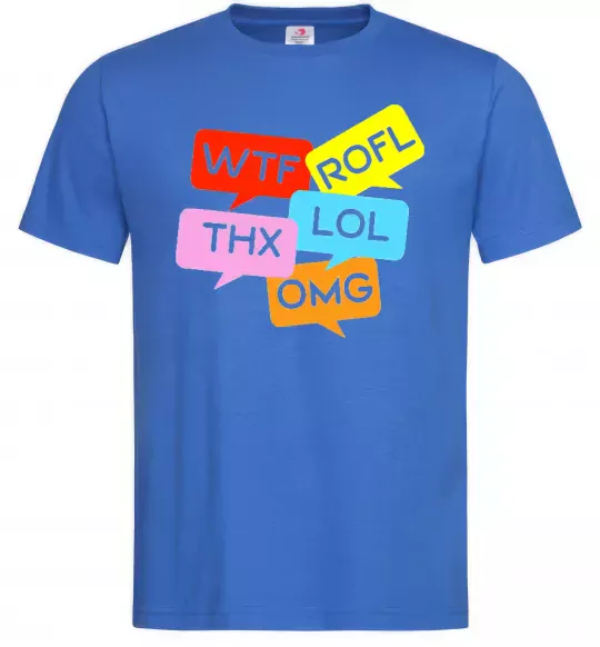 Чоловіча футболка WTF Яскраво-синій фото